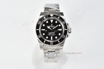 Clean Factory Rolex Submariner 3130 Black Face Watch  